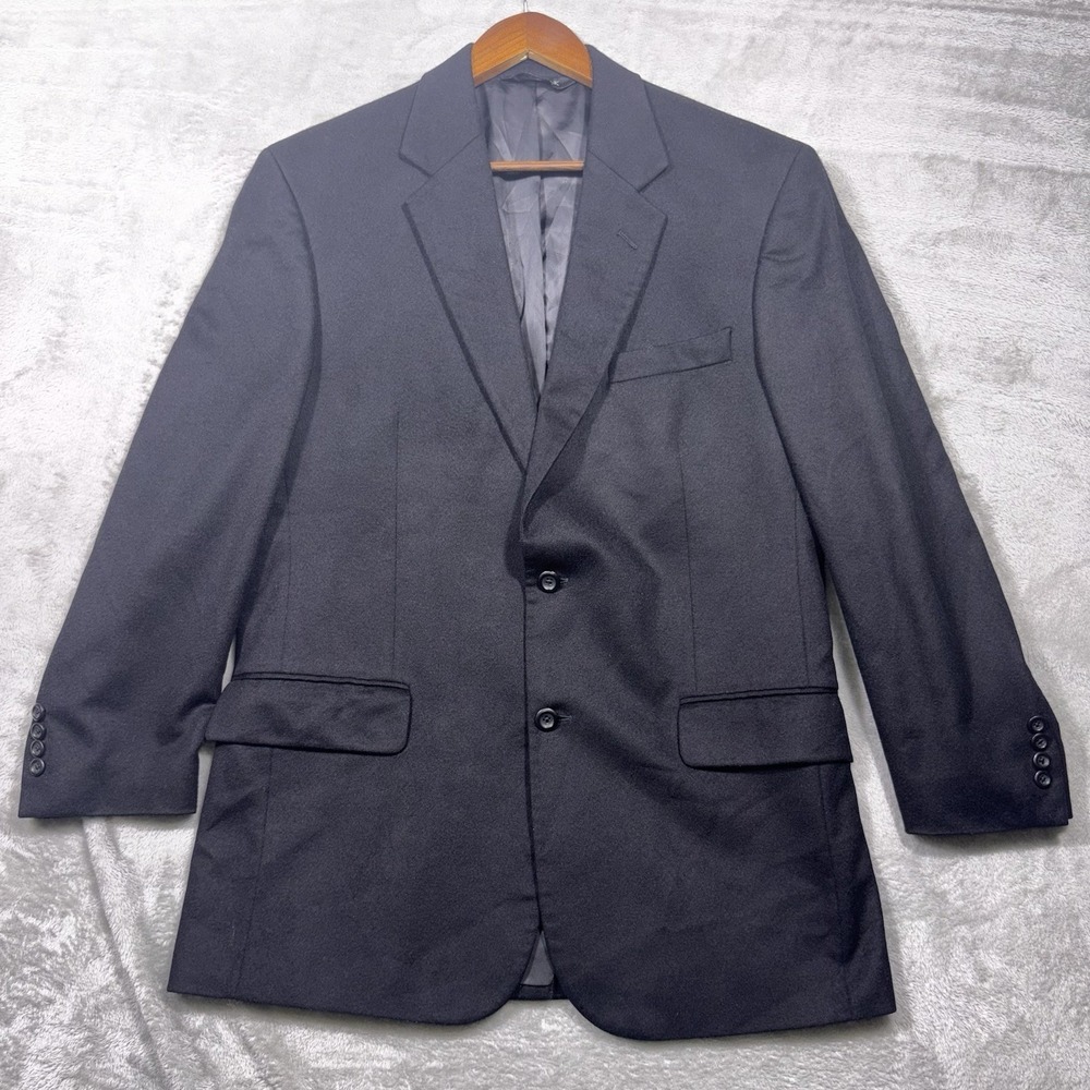 Jos. A. Bank 100% Cashmere Sport Coat Mens 41R  Black 2 Button Classic Blazer